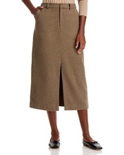 Rails Carolina Wool Blend Skirt Women's 0 Hazelnut Zip/Hook  Bar Closure 