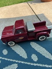 Vintage Tonka Stepside Pickup Restored Burgundy White Wall Tires Pressed Steel Vintage Tonka Stepside Pickup Restored Burgundy White Wall Tires Pressed Steel