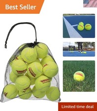 Mesh Carry Bag of 18 Regulation Tennis Balls - Perfect for Practice and Pet Play