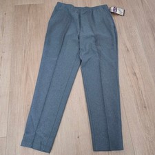 Levi Strauss Pants Womens 14 Gray Bend Over Dacron Polyester Elastic Waist VTG