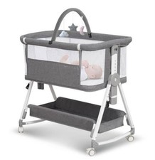 Baby Bassinet,3 in 1 Bedside Bassinet for Baby Light Grey