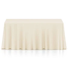- 90 x 132 Premium Tablecloth for Wedding/Banquet/Restaurant - Rectangular Po...