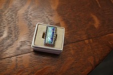 Vintage Carolyn Pollack Sterling Ring w/Inlaid Stones Size 7 - 11.0 Grams