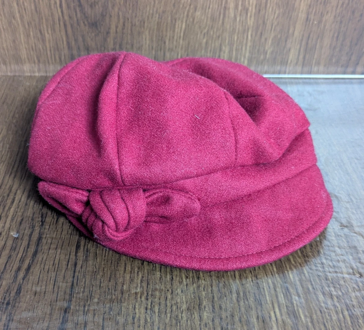 Vintage Betmar New‎ York Women\'s 100% Wool Retro Cloche Brim Bow Hat Red OS Betmar Red Hats for Women for sale | eBay main image 4