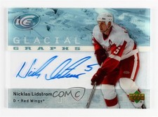 2007-08 Upper Deck Ice Glacial Graphs Nicklas Lidstrom #GG-NL Auto HOF 0c3