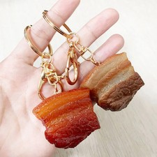 Braised Pork Belly Model Keychains Gift Car Key Chain