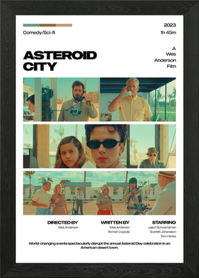 Asteroid City Movie Poster Framed Wall Art Poster Canvas Print Picture