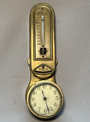 Vintage Minneapolis Brass Heat Regulator & Clock - Model 55-24