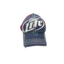 Miller Lite A Flex Red Blue Ballcap OSFM dist...