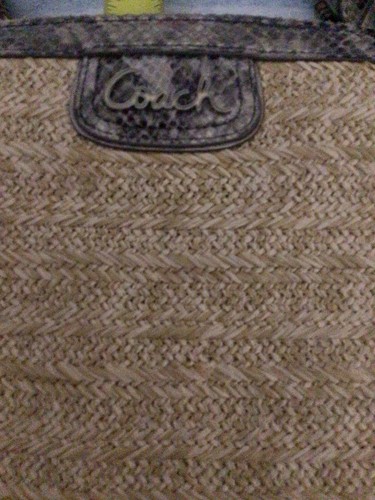 COACH ALEXANDRA Python STRAW TOTE BAG B1320 F21959 Purse - Picture 11 of 11
