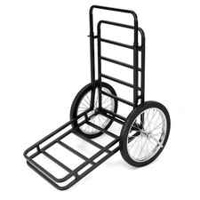 550 LBS Double-Layer Deer Cart w/20" Rubber Wheels Heavy-Duty Flat Hauling Dolly