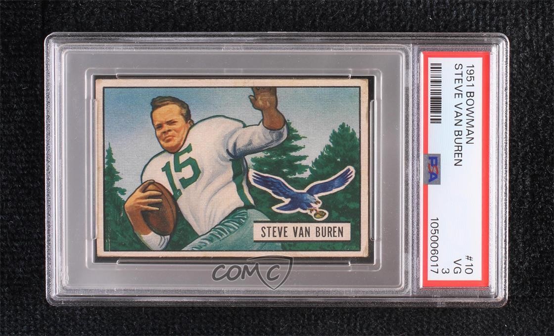 1951 Bowman Steve Van Buren #10 PSA 3 HOF 3hd