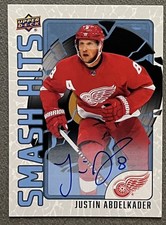 2025-26 Detroit Red Wings Centennial Justin Abdelkader Auto #SH-4 Smash Hits SP