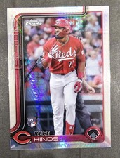 2025 Topps Chrome MLB #253 Rece Hinds Rookie Prism Refractor Reds RC