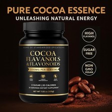 High Flavanol Cocoa Powder Supplement  1200mg Flavanols Complex for...