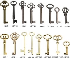 Skeleton Key Set 16-Key Universal Replacement  for Old Doors-Furniture-Cabinets
