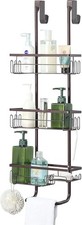 Classic Metal Bathroom Shower Caddy, Over Door Hanging Storage Organizer Basket