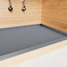 1 Inch Raised Under Sink Mat, 28" X 19" Under Kitchen Sink Mat [BPA Free] Wat...