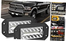 2Pcs 6 Inch Flush Mount LED Light Pods 78W Triple Row Spot - Flush Mount