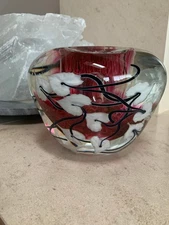 JOHN LOTTON 2003 3 LAYER ARTGLASS VASE RARE DESIGN!