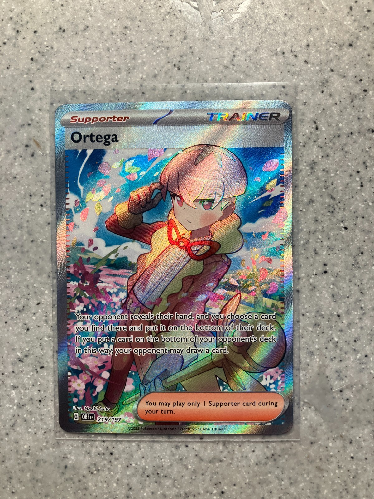 Ortega 219/197 SV03: Obsidian Flames Holo