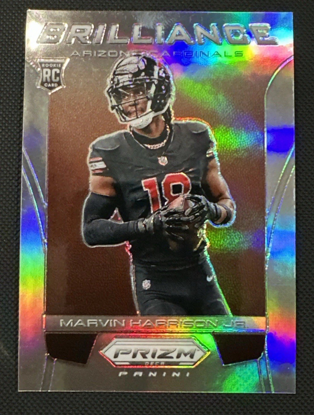 2024 Panini Prizm Deca Marvin Harrison Jr Rookie Brilliance Silver SP Cardinals