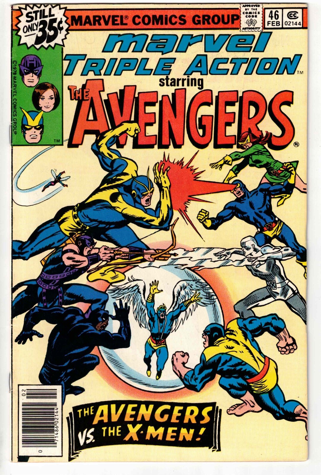 MARVEL TRIPLE ACTION #46 1979 AVENGERS VS. X-MEN MARVEL BRONZE AGE NICE!