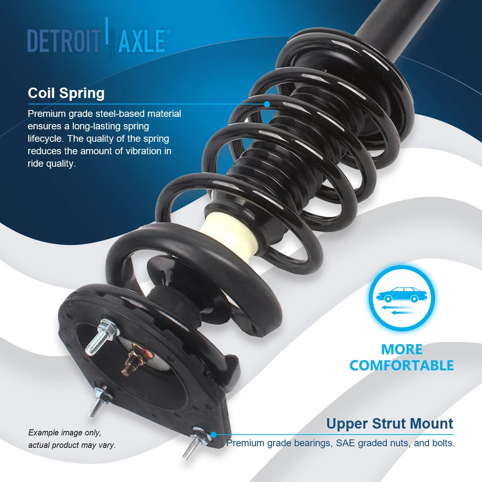 Rear Struts with Coil Springs Sway Bars for Pontiac Sunfire Chevrolet Cavalier - Image 3 of 4