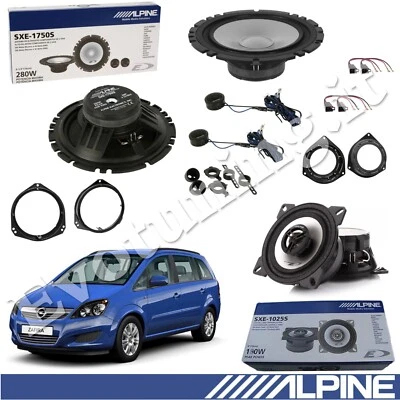 ALPINE EVOTUNING - NO HERTZ Kit 6 Casse Altoparlanti Alpine Anteriori e Posteriori per Opel Zafira B 2005-14