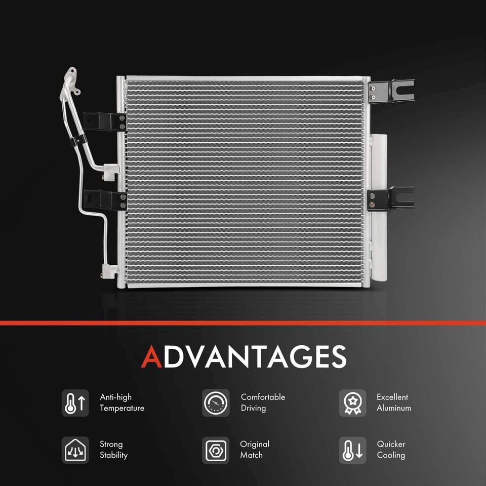 Ron Engine Condenser A/C Condenser with Bracket for Ram 2500 3500 4500 5500 Dodge Ram 2500 ...