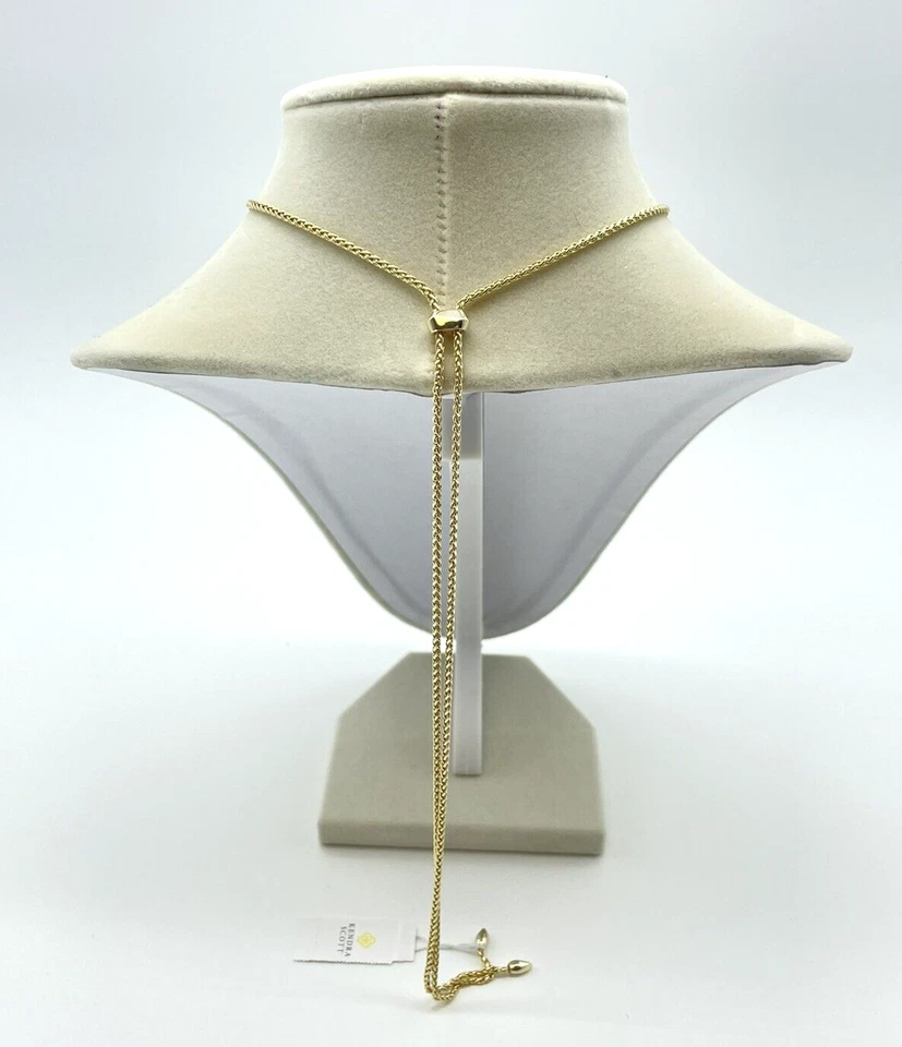 Collar Colgante Kendra Scott Simon Tono Dorado Longitud Ajustable Nuevo con Etiquetas Foto 3 de 4