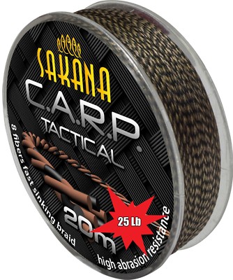 (0,34 /m) 20m SAKANA CARP TACTICAL LEADER BROWN-BLACK, KARPFEN VORFACHMATERIAL