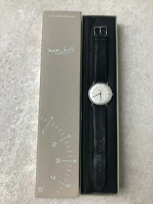 Junghans Max Bill Armbanduhr Herren Handaufzug Stundenstriche Ledrarmband unisex