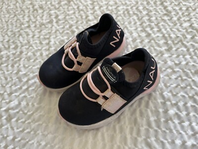 Nautica Kids Little Girls Black Sneaker Running Shoe Toddler