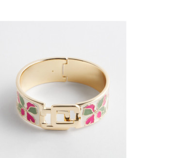 nwt chico's click floral cuff bracelet