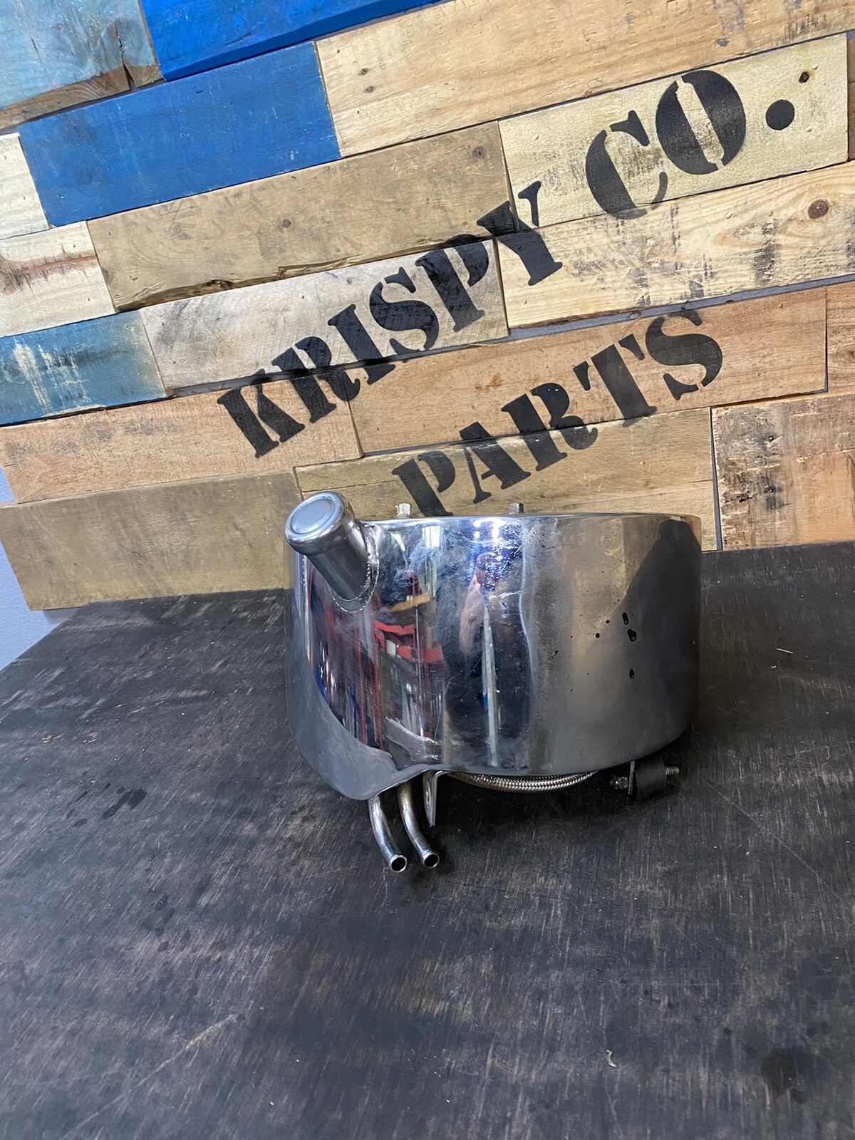 Harley Davidson Softail Chrome Horseshoe Oil Tank Fat boy FL eBay