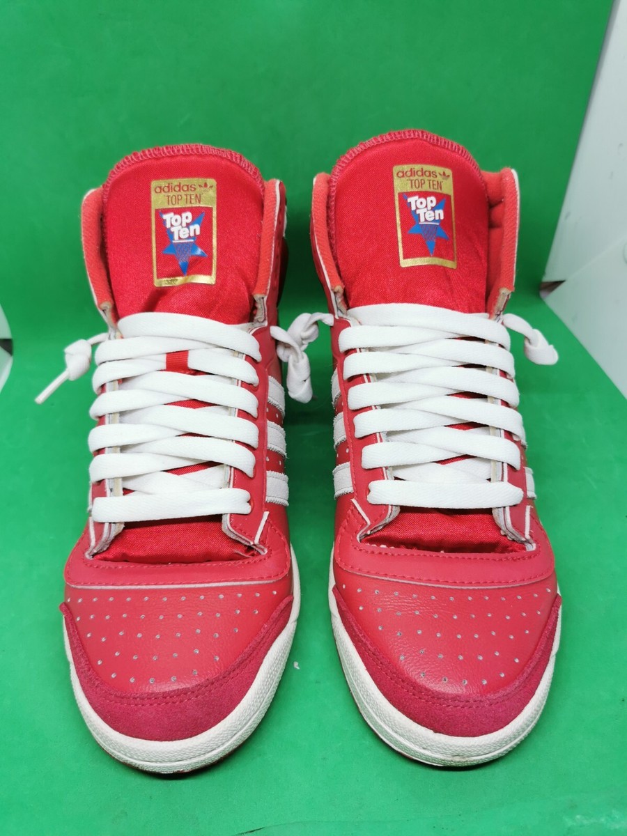 Red Adidas High Top Red White And Blue Top Tens Adidas