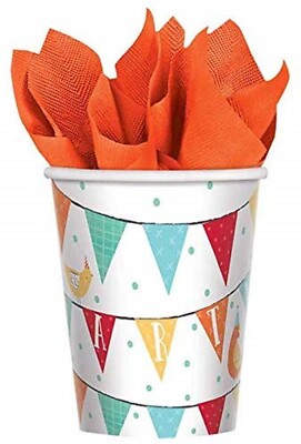 Barnyard Animals Farm Pig Cow Horse Rooster Birthday Party 9 oz. Paper ...