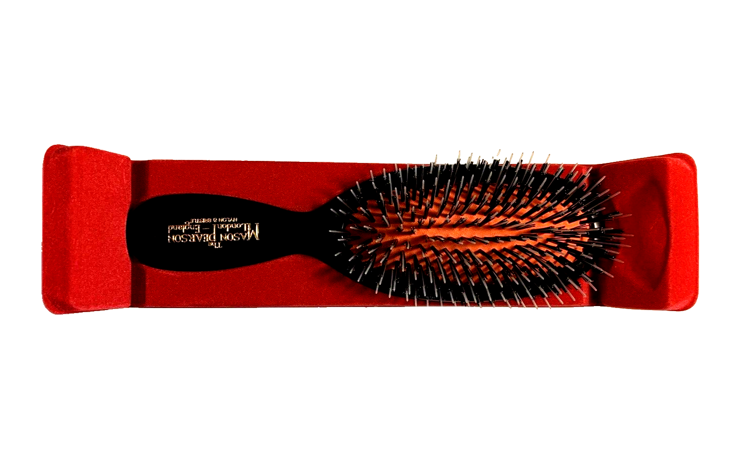 Mason Pearson pocket bristle B4 Dark Ruby hair brush eBay