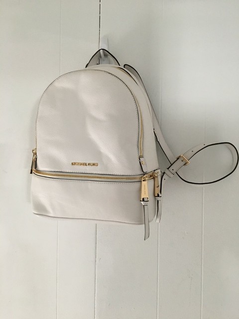 rhea zip small pebble leather backpack