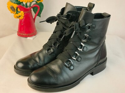 Gabor Damenstiefel schwarz Leder Größe UK 7,5