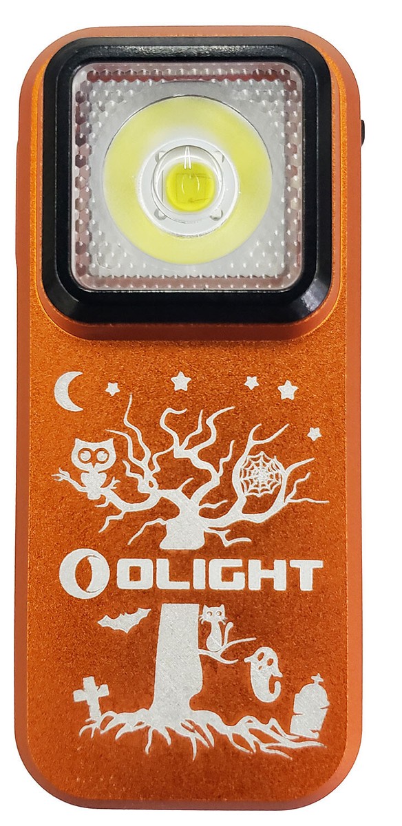 Olight Oclip Orange Halloween Special Edition Clip Light, White