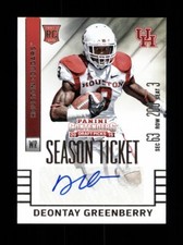2015 CONTENDERS DRAFT PICKS #166 DEONTAY GREENBERRY SEASON TICKET AUTO ROOKIE RC