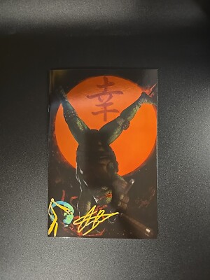 TMNT #1 VIRGIN FOIL EXCLUSIVE AARON BARTLING MICHAELANGELO REMARK AND SIGNED COA