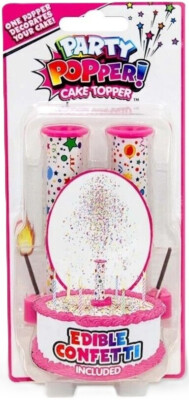 Just For Laughs! Party Popper! Cake Topper With Edible Confetti ~ 2 Pk