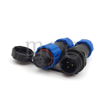 SD13 Docking 3pin Panel Mount IP68 Waterproof Plug ， Industrial Power Connector