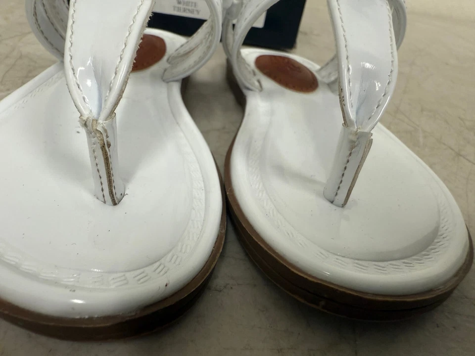 Sandalias de bebé Polo Ralph Lauren blancas talla 7 bebés niños pequeños zapatos Foto 4 de 4