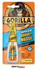 Gorilla Glue Brush & Nozzle bonds metal, ceramic, plastic & More - 12g