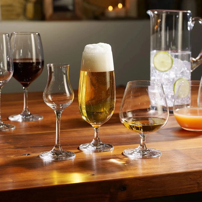 4 Calici Bicchieri BIRRA SPUMA ACQUA Villeroy e Boch Entree Vetro Cristallo, fotografia 3 di 6