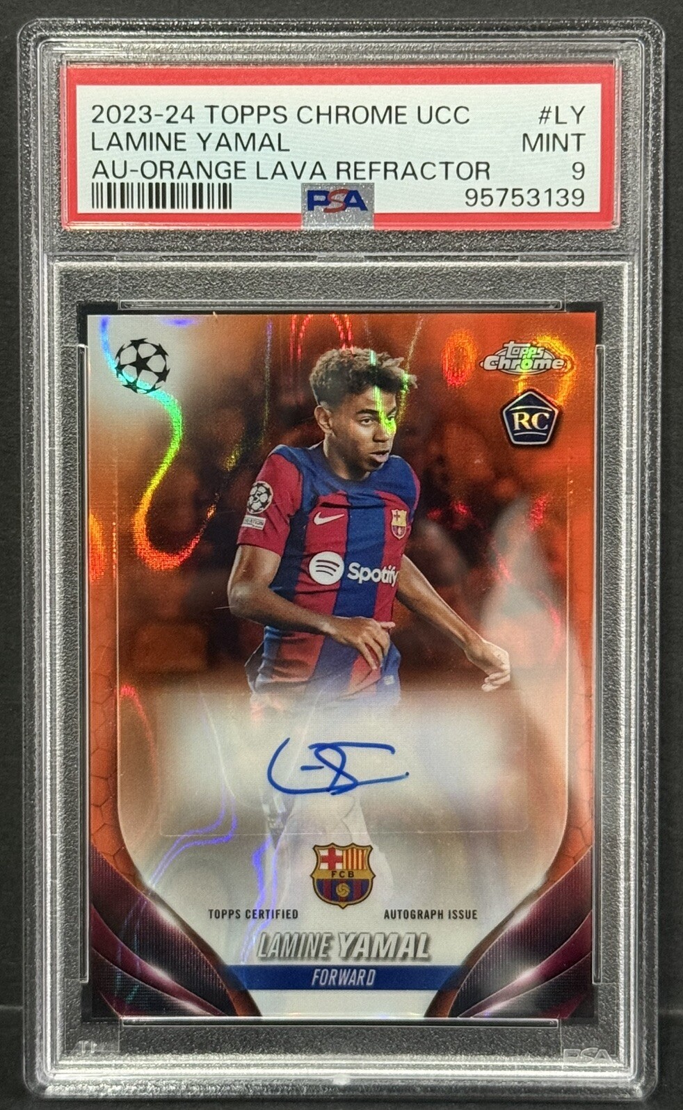 2023 Topps Chrome Xavi Auto Orange Lava